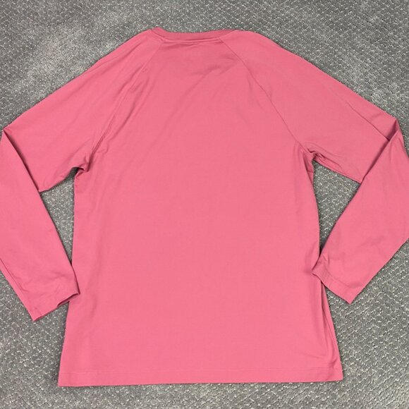 Rhone Reign Performance Shirt Men's Large Red Moscato Pink Long Sleeve Gym Run - Picture 3 of 10